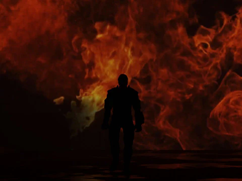 A Cinematic Superhero Walking Animation 3D Model