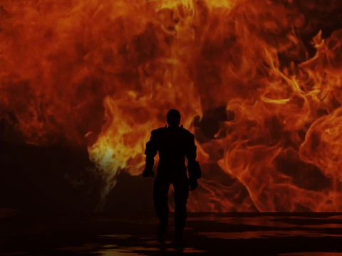 A Cinematic Superhero Walking Animation 3D Model