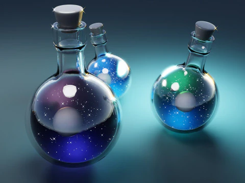 Bottiglia spaziale Modello 3D