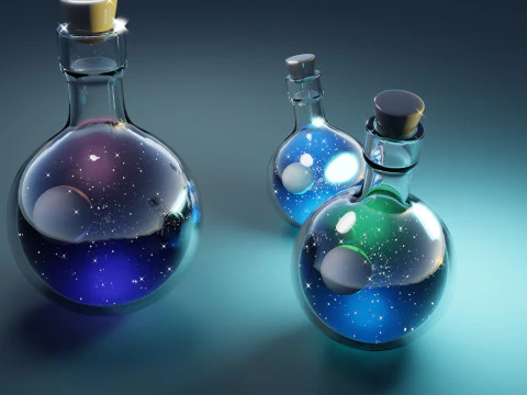 Bottiglia spaziale Modello 3D