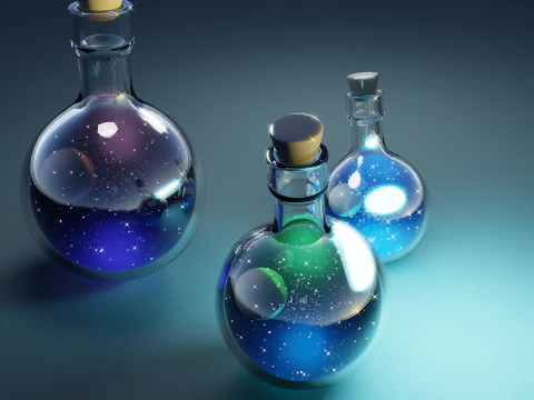 Bottiglia spaziale Modello 3D