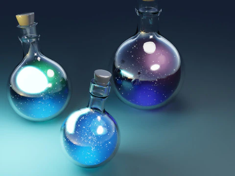 Bottiglia spaziale Modello 3D