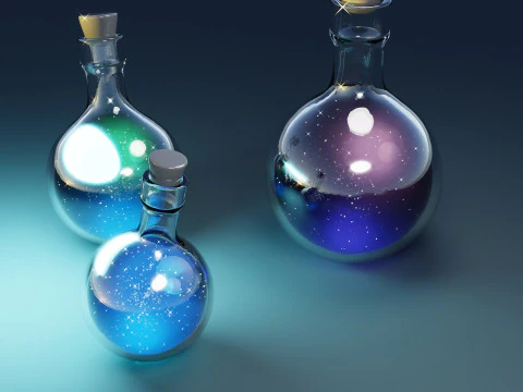 Bottiglia spaziale Modello 3D