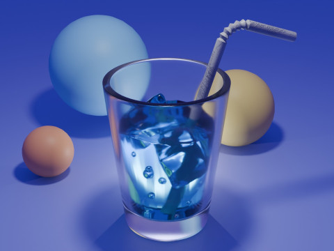 Szkło Z Lodem Model 3D