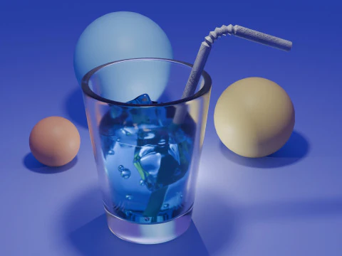 Glass With Ice 3D Model