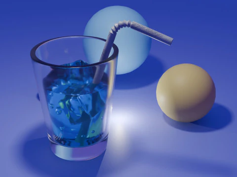 Glass With Ice 3D Model