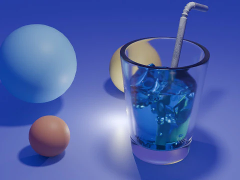 Glass With Ice 3D Model