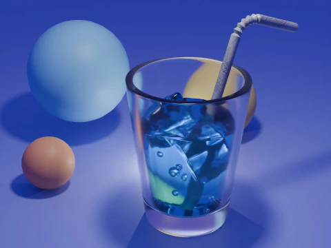 Glass With Ice 3D Model
