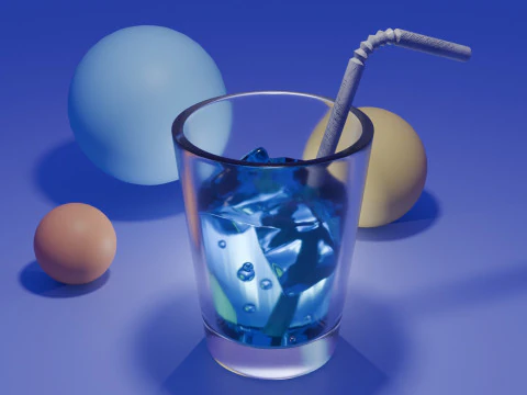 Glass With Ice 3D Model