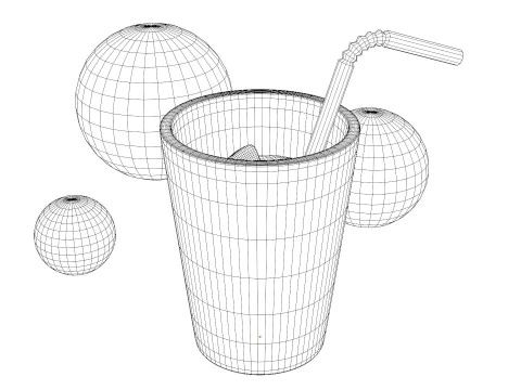 Glass With Ice 3D Model