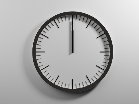 Animasi Jam Berdetak Model 3D