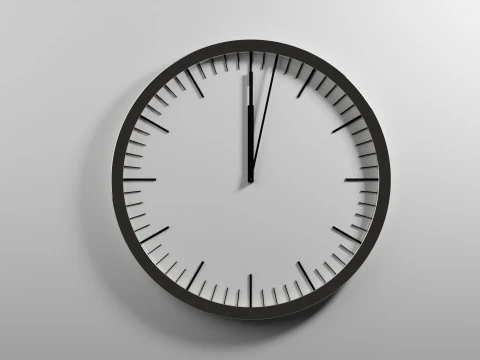 滴答作响的时钟动画 3D 模型