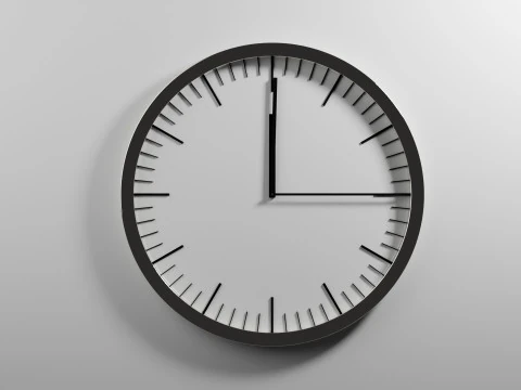 滴答作响的时钟动画 3D 模型