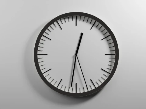 滴答作响的时钟动画 3D 模型