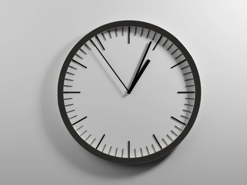 滴答作响的时钟动画 3D 模型