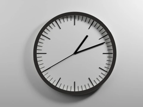 滴答作响的时钟动画 3D 模型