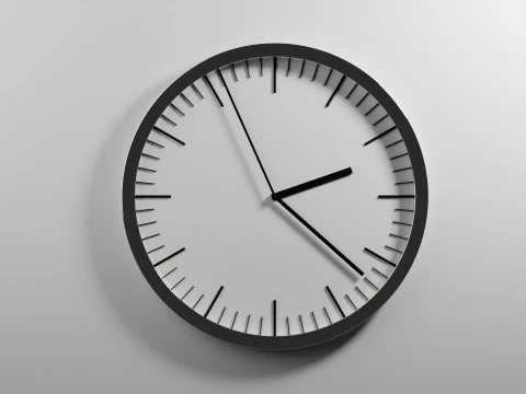 滴答作响的时钟动画 3D 模型