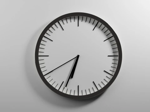 滴答作响的时钟动画 3D 模型