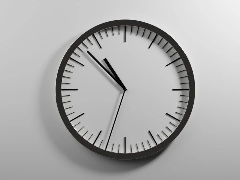 滴答作响的时钟动画 3D 模型