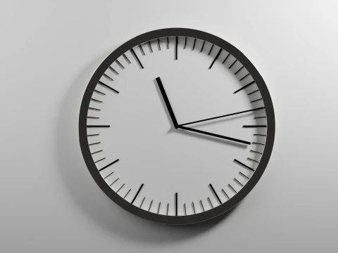 滴答作响的时钟动画 3D 模型