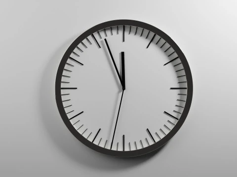 滴答作响的时钟动画 3D 模型