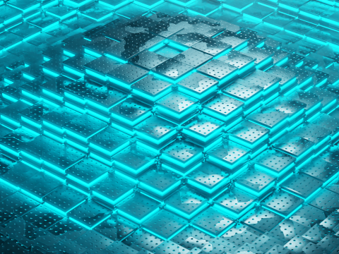 Animated Sci-Fi Industrial Metallic Tiles - Seamless Loop 3D Model