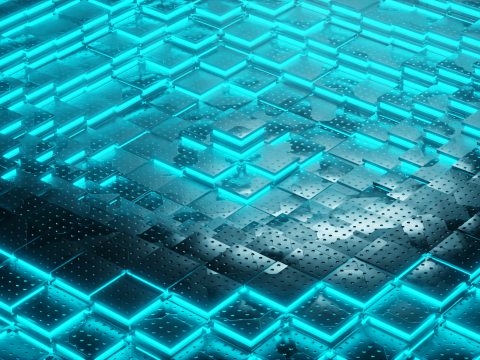 Animated Sci-Fi Industrial Metallic Tiles - Seamless Loop 3D Model