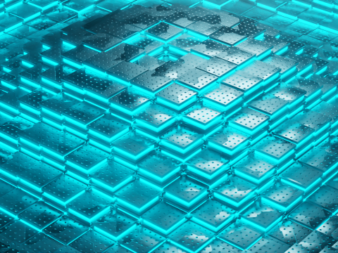 Animated Sci-Fi Industrial Metallic Tiles - Seamless Loop 3D Model