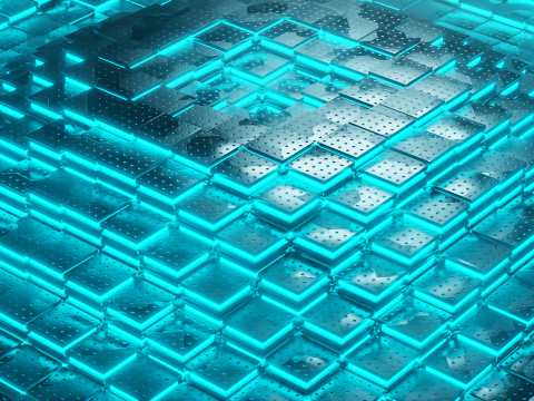 Animated Sci-Fi Industrial Metallic Tiles - Seamless Loop 3D Model