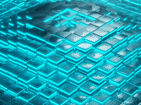 Animated Sci-Fi Industrial Metallic Tiles - Seamless Loop 3D Model