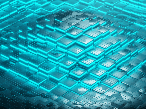 Animated Sci-Fi Industrial Metallic Tiles - Seamless Loop 3D Model