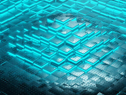 Animated Sci-Fi Industrial Metallic Tiles - Seamless Loop 3D Model