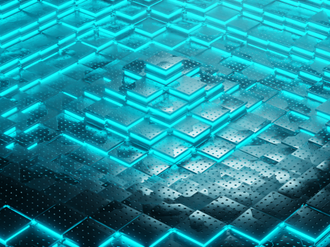 Animated Sci-Fi Industrial Metallic Tiles - Seamless Loop 3D Model