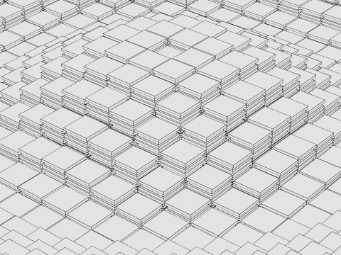 Animated Sci-Fi Industrial Metallic Tiles - Seamless Loop 3D Model