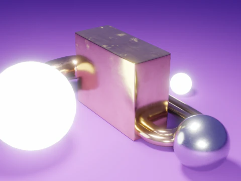 Abstract Industrial Cooling Unit 3D Model