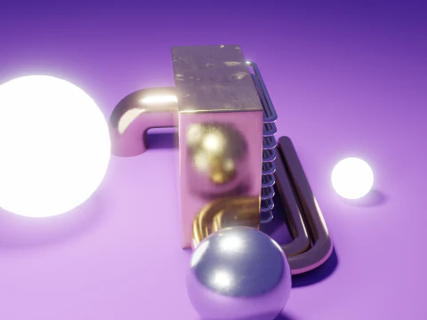 Abstract Industrial Cooling Unit 3D Model