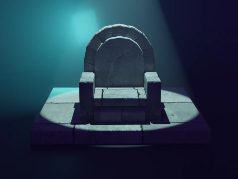 Le tr&ocirc;ne des monarques en ruine Modèle 3D