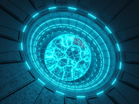 Nucleo energetico al plasma fantascientifico animato Modello 3D