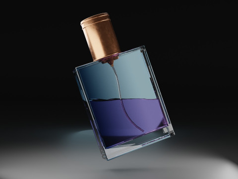 Botol Parfum Kaca Premium Model 3D