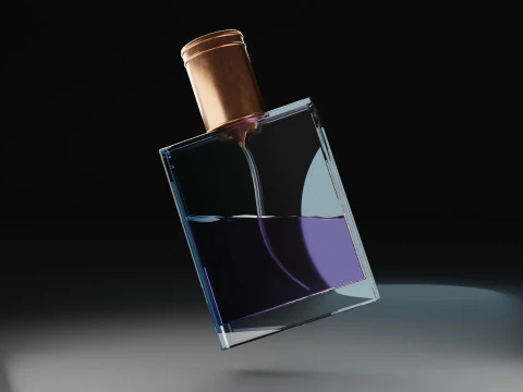 Premium Glass Perfume Bottle 3D Model