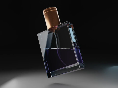 Premium Glass Perfume Bottle 3D Model