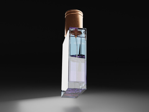 Premium-Parf&uuml;mflasche aus Glas 3D Modell