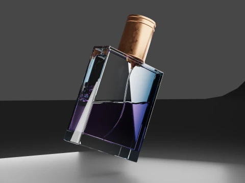 Premium Glass Perfume Bottle 3D Model