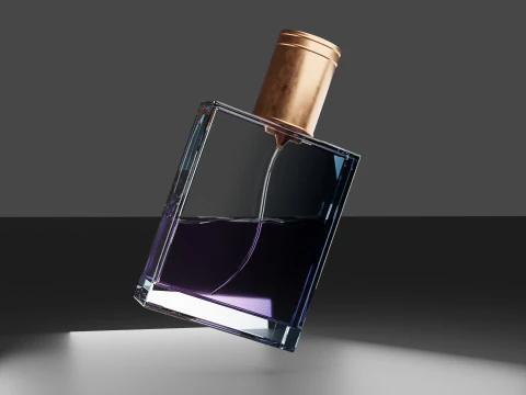 Premium Glass Perfume Bottle 3D Model