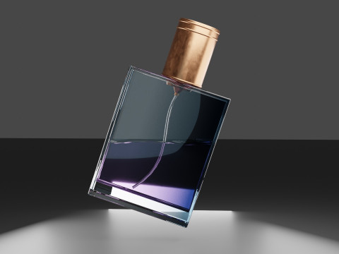 Premium-Parf&uuml;mflasche aus Glas 3D Modell