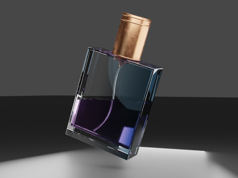 Premium-Parf&uuml;mflasche aus Glas 3D Modell
