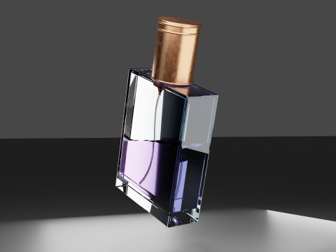Premium-Parf&uuml;mflasche aus Glas 3D Modell