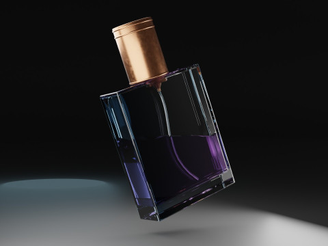 Premium-Parf&uuml;mflasche aus Glas 3D Modell