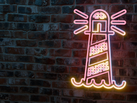 Lighthouse Neon Sign 3D Model