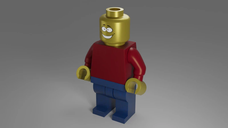 Minifigura cl&aacute;ssica estilizada do Block-Man Modelo 3D .c4d .max .obj .3ds .fbx .stl .blend 